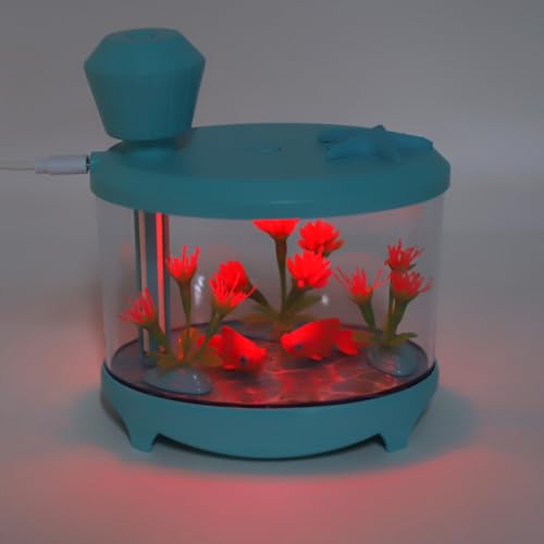 Humidificador micro paisaje mini ultrasónico USB azul miniatura 3