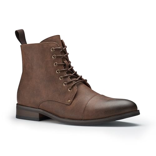 Image of Polar Fox Men's Ankle Dress Boots | Lace-up Casual Fashion Boot Collection | Cap Toe & Plain Toe Styles |