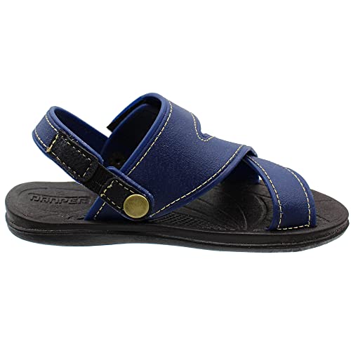 Sandália Masculina Infantil Menino Danper Marinho Papete Cor:Azul;Tamanho:29/30;Gênero:Homem