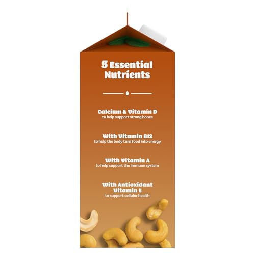Silk Cashew Milk, Unsweetened, Dairy-Free, Vegan, Non-GMO Project Verified, Half Gallon, 64 Fl Oz