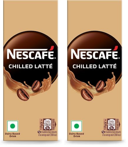 Image of Nescafe Ready To Drink Coffee Flavoured Milk, Iced Latte, 180 ml Tetra Pack, Liquid (Pack of 2)