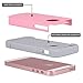 Alkax for iPhone SE Case, Dual Layer Armor Heavy Duty Hybrid Shockproof Protection Protective Cover Bumper for Apple iPhone SE + 1 Stylus Pen (Pink/Grey)