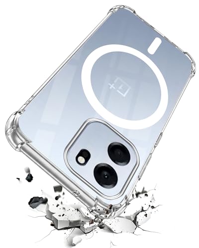 Image of Jkobi Shockproof Crystal-Clear Back Cover for Oneplus Nord CE 6 (Magsafe Wireless Support | Drop & Camera Protection | Hard Polycarbonate)