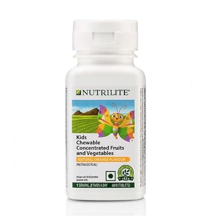 Amway Nutrilite Kids Chewable Concentrated Fruits & Vegetables - 60N Tablets