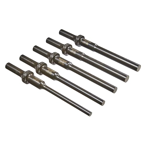 Image of Mayhew Tools 32040 Pneumatic Pin /Drift Punch Set, 5-Piece, Black Oxide Finish