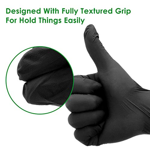 100pcs Disposable Gloves,Shipped from The US and Arrived in 7-10 Days,100pcs,Latex Free,Powder Free,Soft Industrial Gloves,Cleaning Glove for Home Use(Color:Black; Size:L) - Thumbnail 5