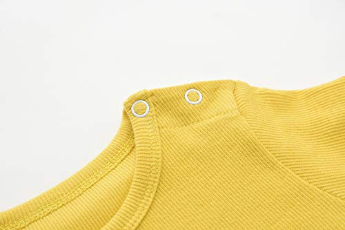 Image of Baby Long Sleeve Shirts Infant Toddler Tshirt Ribbed Undershirts for Girls Boys Clothes 6 Months-3 Years