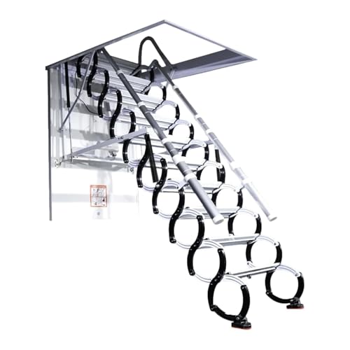 Electric Loft Ladder, Ceiling Attic Stairs with Remote Control - Telescoping Folding Ladder for Easy Access