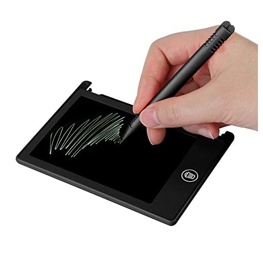 Wendry LCD Writing Tablet, Electronic Writing Digital Drawing Board, LCD 4.5inch Handwriting Writing Tablet Drawing Board for Children/Kids Memo List Reminder Note(Black)