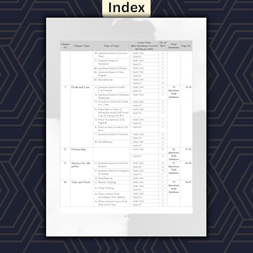 Image of Examcart Bank Clerk & PO Quantitative Aptitude PYQs Book 2026 By Vikash Jangid | Type & Level-wise 24 Chapters & 2600+ Previous Year Questions | SBI, IBPS, RBI, LIC & All Banking Exams (English)