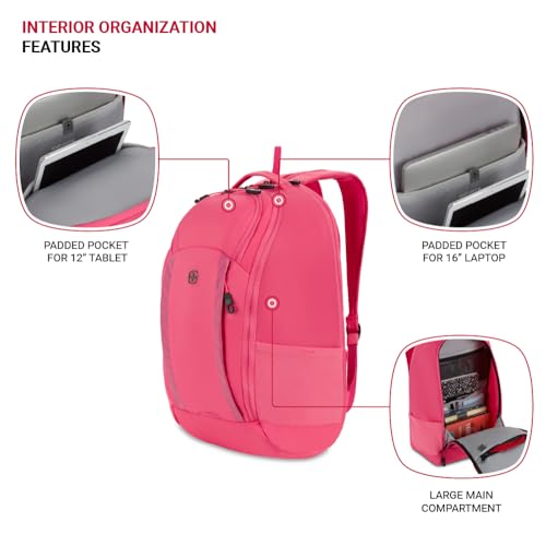 Image of SwissGear 8119 Laptop Backpack, Fits up to 17-Inch Laptop, Pink