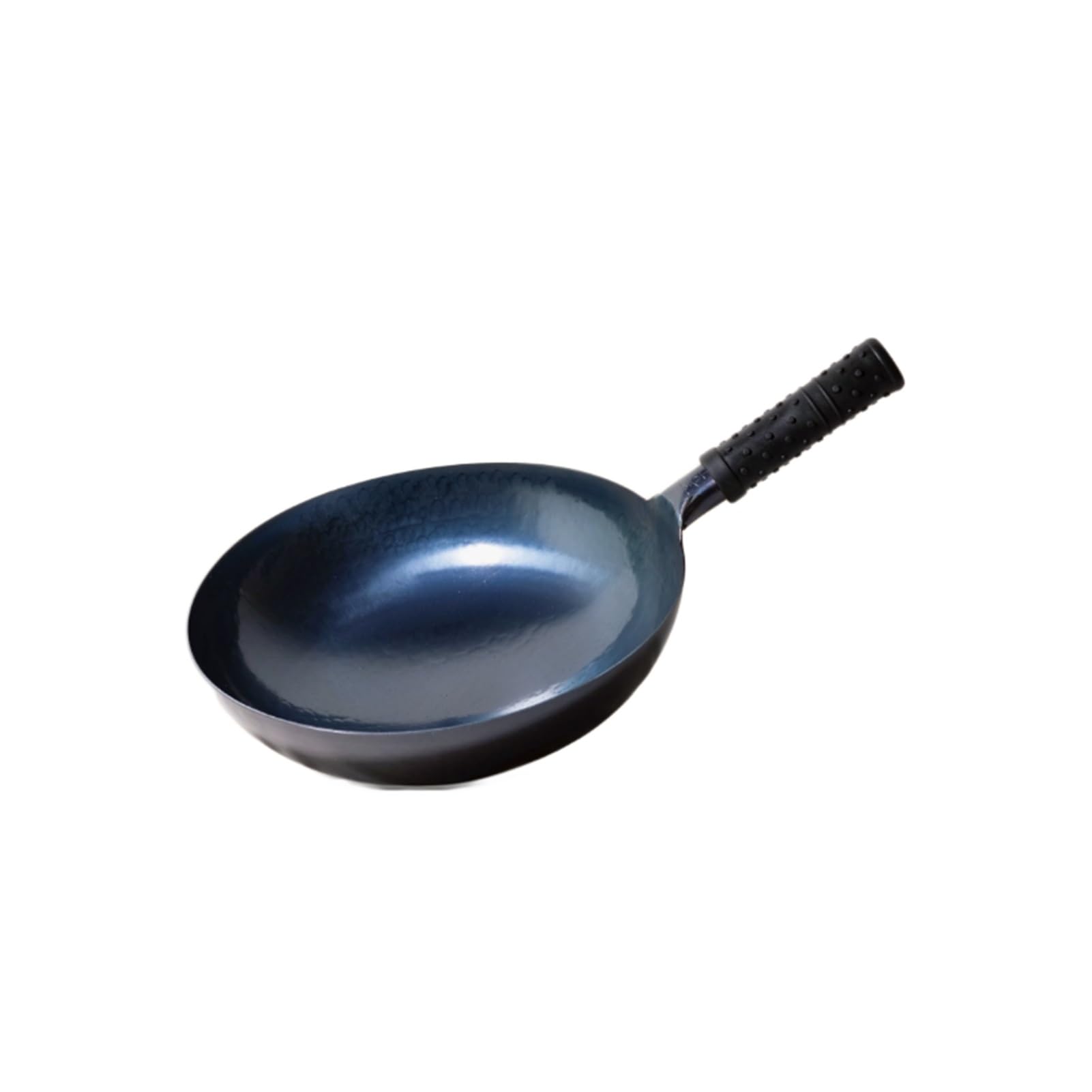Genérico Wok, De Cocina Grande, Hierro Con Tapa Madera, Sartén Antiadherente Previamente Sazonada For Y Uso En Exteriores(30cm)
