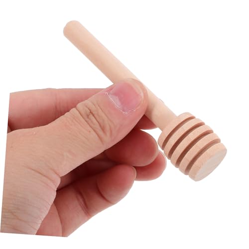 Cucharas de madera pequeñas GALPADA con ranuras antigoteo para jarabe y miel 4