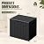 Flamaker Deck Box 30 Gallon, Waterproof Resin Small Storage Box with Lid, Outdoor Patio Furniture Cushion Garden Tool Organizer, Lockable Package Delivery Box for Porch Balcony (Black)