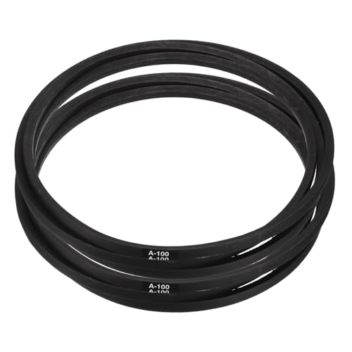 Image of uxcell 2pcs A100 or 4L1020 Classic Wrapped Rubber V-Belt, 100 inch(2540mm) Inside Circumference, A Profile V Belt