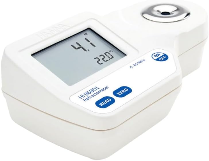 WLR Industries Hanna HI96801 Digital Refractometer for Brix Measurement in Food