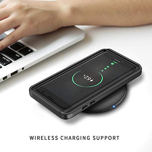 Lanhiem Samsung S7 Edge Case, IP68 Waterproof Dustproof Shockproof Case with Built-in Screen Protector, Full Body Sealed Underwater Protective Cover for Samsung Galaxy S7 Edge (Black)