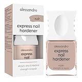 alessandro Express Nail Hardener Nude - Nagelpflege für weiche, brüchige Nägel - Mit Silicium, AHA & Hexanal - Nagelhärter für widerstandsfähige, glatte Nägel - Vegan - 10ml