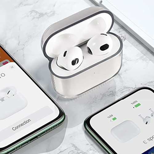 KOREDA Compatible with AirPods 3 2021 3rd Generation Case Cover, Soft Clear TPU Transparent Protective Case with Keychain for AirPod 3, Not Compatible with AirPods Pro 3 2025 and AirPods 4 2024