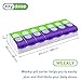 EZY DOSE Pill Organizer Weekly (7-Day), Medicine Planner, Vitamin Box, Daily Planner Case, 2 Times a Day, AM PM, Large Compartments, Easy Fill All Compartments at Once, Green and Purple, BPA Free