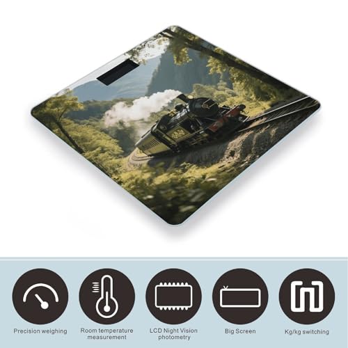 Báscula digital de baño Train con pantalla LED y vidrio templado miniatura 3