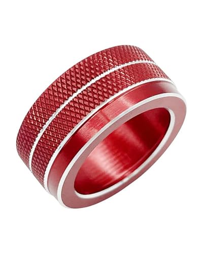 Temperature Adjustment Knob Red Air Condition Switch Knob Ring Cover Kit Climate Control HVAC (Red)