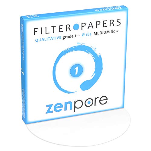 Qualitative Filter Paper 18.5cm Lab Filter Paper for Chemistry, Standard Qualitative Grade 1-Medium Flow 185mm(100 Discs)