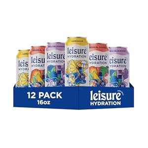 Leisure Drinks – Electrolyte Drink Variety Pack [Electrolyte Refresher – 16oz Cans, 12pk] – Low Sugar Hydration Drink – Get The Best Hydration Drink Packed w/ Magnesium & Ashwagandha For Mood & Stress Support