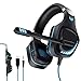 Produktbild Cunsieun PC-Gaming-Headset für PS4, PS5, Xbox One, PC, PS4-Kopfhörer mit 2 m Kabel, Stereo-Surround-Kopfhörer mit Mikrofon, geräuschunterdrückende Gamer-Kopfhörer mit Bass-Surround-Sound (Blau)