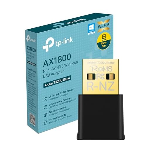 TP-Link Archer TX20U Nano Adattatore USB Scheda di Rete, Wi-Fi 6 AX1800 Mbps, Dual Band, OFDMA, MU-MIMO, WPA3, Nano Size, Compatibile con Windows 11/10