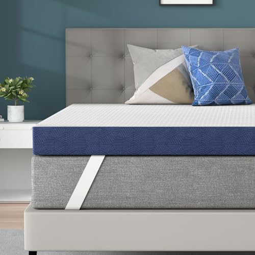 BedStory Topper 140x200cm, 10cm Höhe Matratzentopper aus Gel Memory Foam, H3&H4 atmungsaktiver...