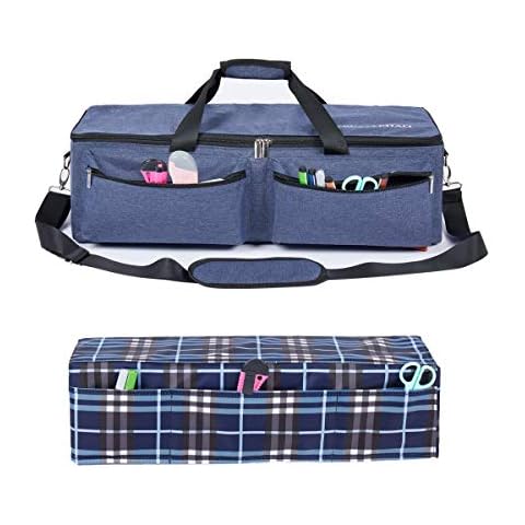 YELAIYEHAO Carrying Bag Compatible with Cricut Explore Air and Maker, Waterproof Tote Bag Compatible with Cricut Explore Air and Supplies (Dark Blue, 2 Pieces) Cover