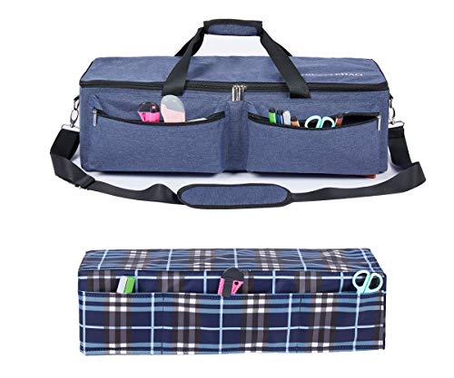 YELAIYEHAO Sac de transport compatible avec Cricut Explore Air et Maker, sac fourre-tout étanche compatible avec Cricut Explore Air et Supplies (1+1, bleu foncé) Cover