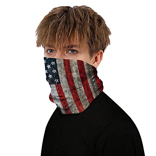 4 Pack Old Glory Flag Glory Face Bandana Rot Neck Gaiter Tube Headwrap Scarf Face Cover Shield For Men Women4