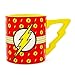Silver Buffalo DC Comics Flash Stripes Logo Ceramic Mug with Lightning Handle, 20 Ounces