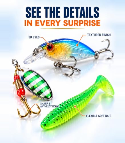 Image of Fishing Advent Calendar 2026, 24-Day Christmas Fishing Lure Gift for Men