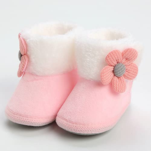 Baby Booties Cozy Fleece Flat Slippers Soft Infant Shoes Newborn Stay On Slipper Winter Warm Gri𝐩per Non-Slip 𝗖rib Shoes2