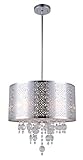 CANARM ICH543A04CH16 Piera 4-Light Chandelier with Crystal, Chrome