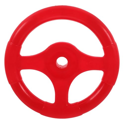 Kids Steering Wheel Replacement for Toy Cars Red Plastic Steering Wheel Accessory 6.49Inch Round Design for Playground Equipment and Swing Sets Lightweight for Decoration