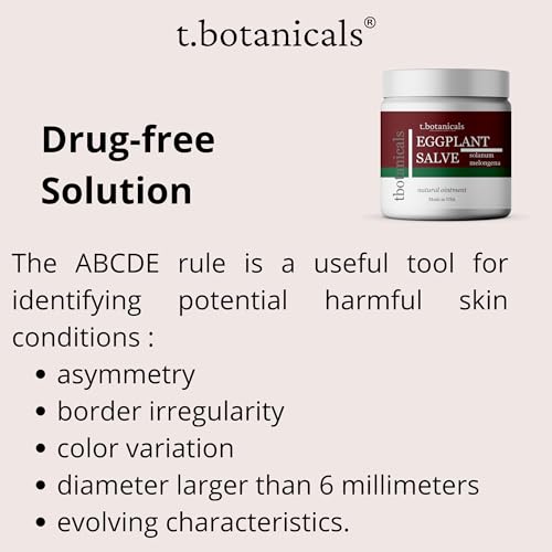 t.botanicals Eggplant Salve, Herbal Salve with Eggplant Extract, Skin Ointment, Eggplant Cream, Skin Cell Health Support, Skin Relief (2 oz)