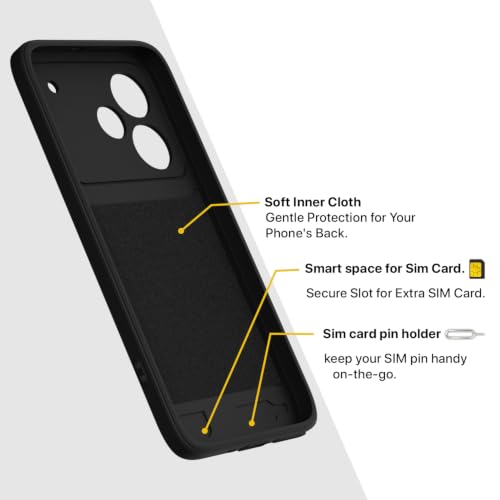 Image of Pikkme Back Cover for Realme P4 Pro 5G Soft Matte Silicone Mag-Safe Design (Mag-Safe Not Support) Camera Protection | Slim Fit Bumper Cover (Black)