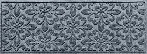 Waterhog Runner Door Mat, 2' x 5' Made in USA, Durable and Decorative Floor Covering, Skid Resistant, Indoor/Outdoor, Water-Trapping, Phoenix Collection, Bluestone
