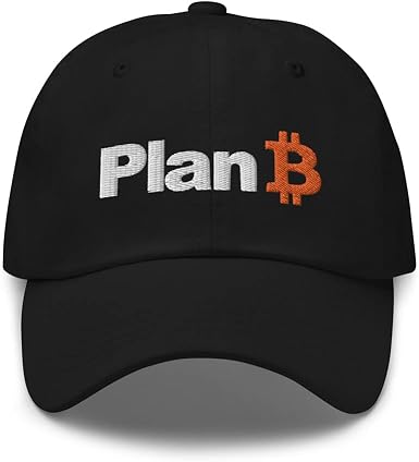 Bitcoin Plan B Embroidered Baseball Hat 