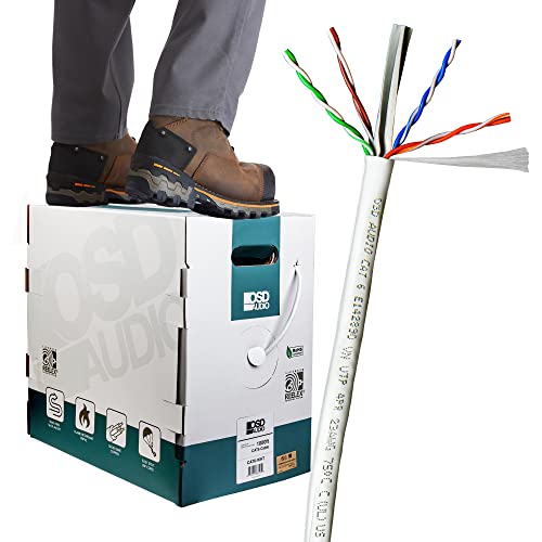 Cable Ethernet Cat6 OSD Audio 1000 ft 23AWG Cobre Blanco miniatura 1