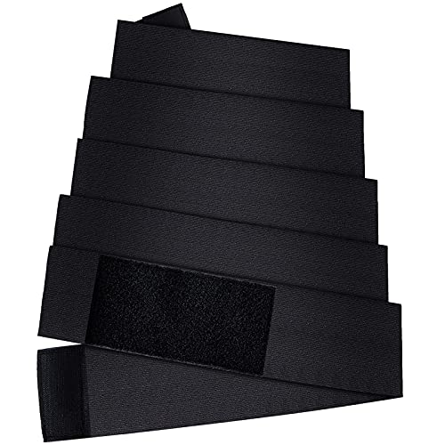 Waist Trainer Wrap for Women Men Waist Invisible Trimmer Belt Snatch Me Up Bandage Wrap for Fat Burning Tummy Stomach Wrap (Black,13 Feet)