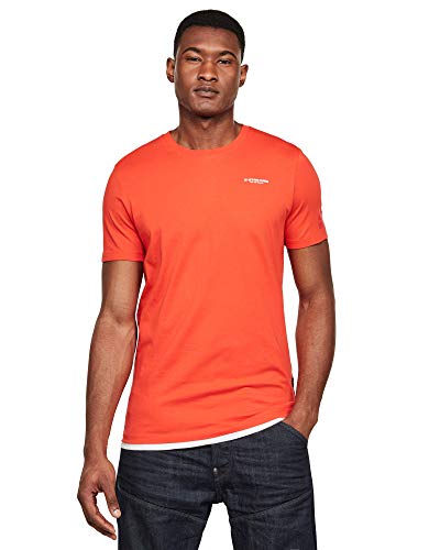 T-shirt Homme G-Star Raw Coupe Slim à Motif Drapeau Coton Noir