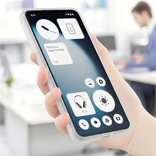 Image of DIZORO Matte Case for Nothing 3A Lite Compatible with MagSafe, Camera Lens Full Protection, Shockproof Translucent Frosted TPU Soft Phone Cover, Anti-Fingerprint (White)
