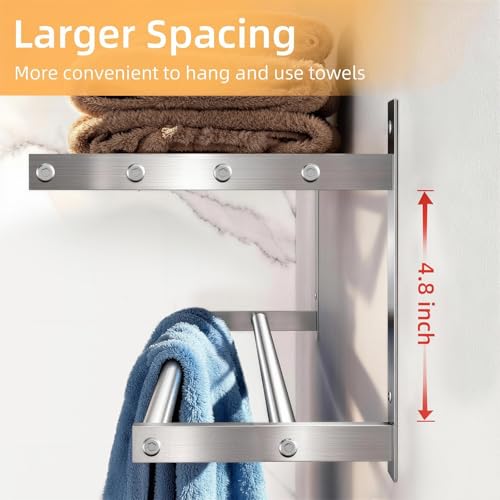 Taaji-Towel-Racks-for-Bathroom-24-inch-2-Tier-with-Towel-Bars-Brushed-Stainless-Steel-Towel-Rack-with-Shelf-Bathroom-Shelf-for-Towels-Storage-Wall-Mounted