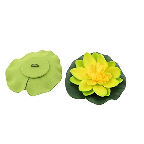 DealMux 2pcs Espuma Peces de Acuario Tanque Estanque de jardín Decoración Flotante Flor de Loto