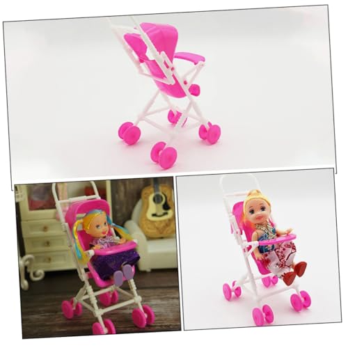 JOINPAYA 3 Stück Teiliges Puppenwagen für Stabiler Puppenstroller für Jungen und Fördert die Hand Augen Koordination und Rollenspiel für Kreative Eltern Junge Mädchen Kompakte Einfach zu – Bild 4